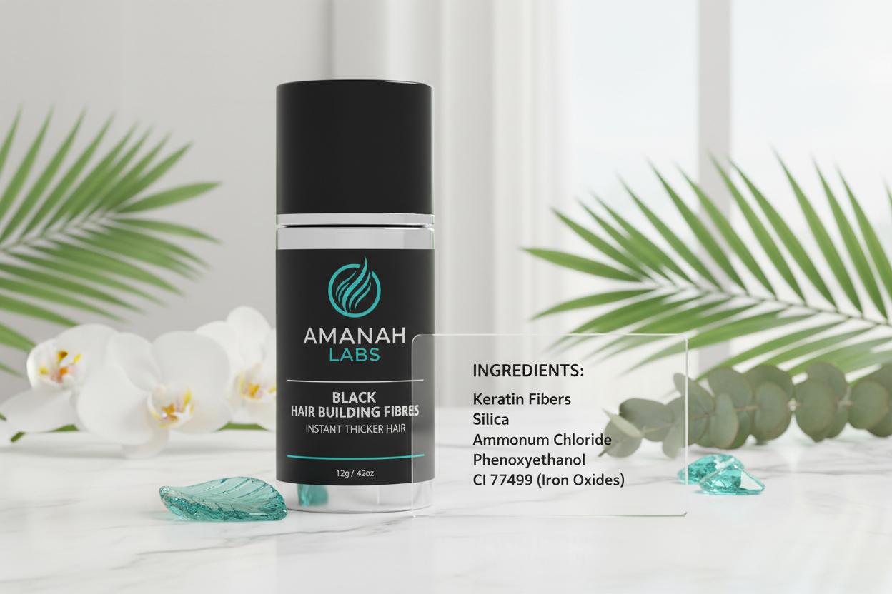 Black Hair Building Fibres - 27.5g - Instant Thicker Hair