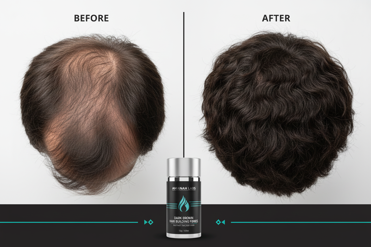 Dark Brown Hair Building Fibres - 12g - Instant Thicker Hair