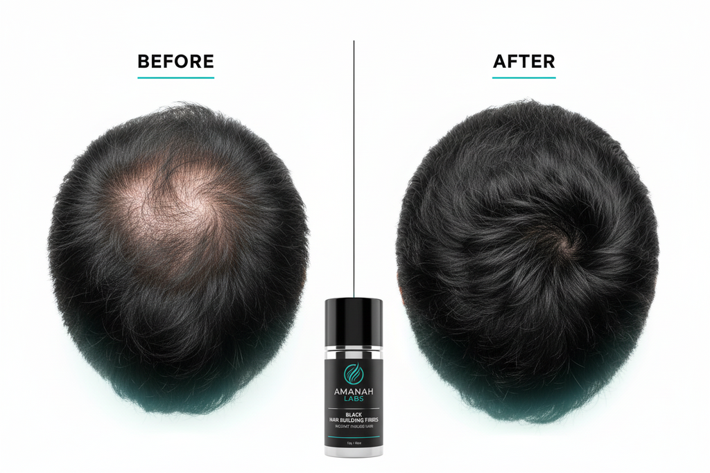 Black Hair Building Fibres - Instant Thicker Hair 12G/.42oz