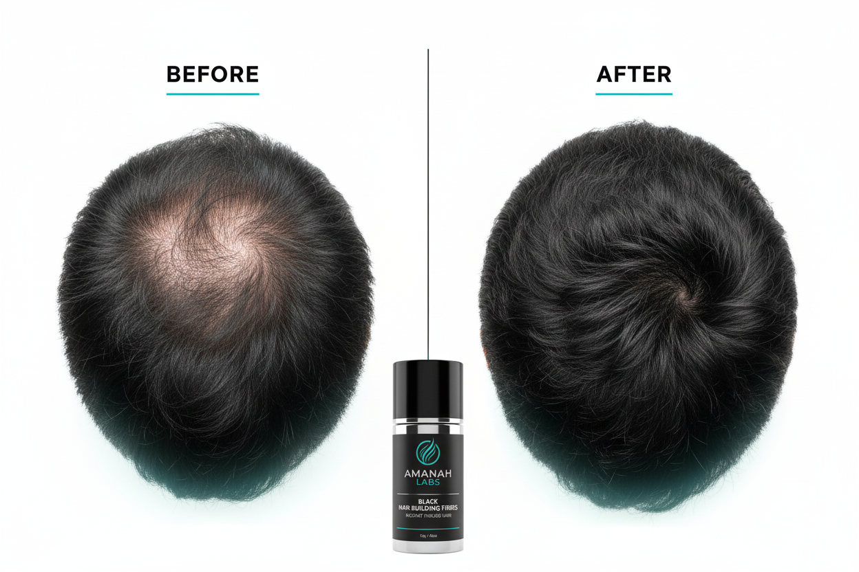 Black Hair Building Fibres - 27.5g - Instant Thicker Hair